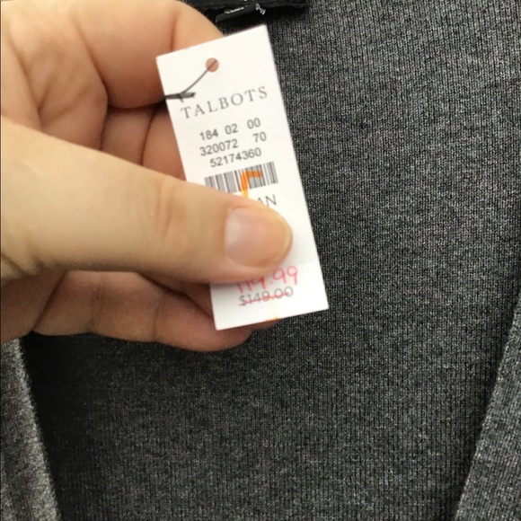 NWT Talbots Gorgeous Gray Long Cardigan Sweater - Picture 3 of 8